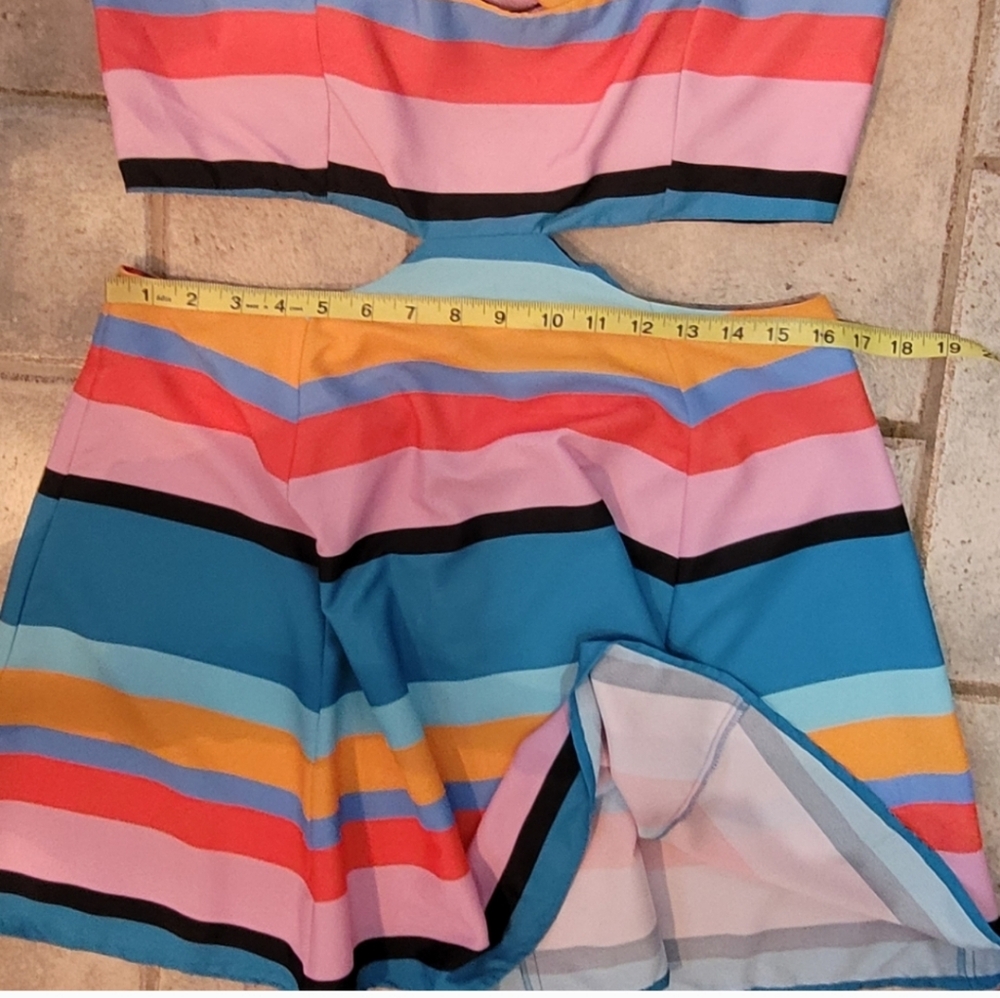 Lovers + Friends Alexandra Striped Mini Dress L NWT - Picture 7 of 13